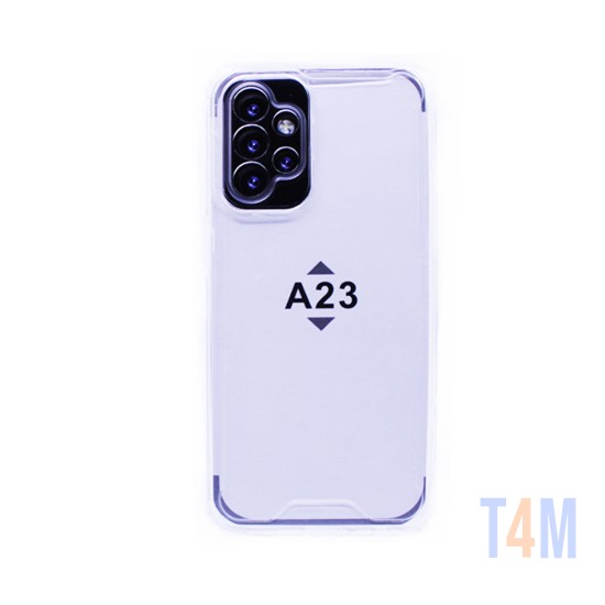 Funda de Silicona con Esquinas Duras para Samsung Galaxy A23 Transparente